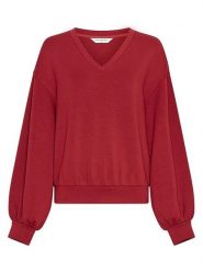 MOSS COPENHAGEN Bluza w kolorze bordowym rozmiar: S/M. Czerwone bluzy damskie Moss Copenhagen, m, bez wzorów, bez kaptura. Za 189.95 zł.