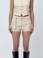 LeGer Szorty "Elaine" w kolorze beżowym rozmiar: 38. Brązowe szorty damskie LeGer, bez wzorów, z tkaniny. Za 152.99 zł.