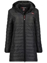 Geographical Norway Płaszcz pikowany "Atika" w kolorze czarnym rozmiar: XXL. Czarne płaszcze damskie Geographical Norway, xxl, bez wzorów, bez kaptura. Za 180.06 zł.