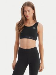Lacoste Biustonosz sportowy IF0133 Czarny. Czarne biustonosze sportowe damskie Lacoste, bez wzorów, z syntetyku. Za 249.99 zł.
