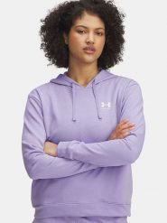 Under Armour Bluza "Rival" w kolorze fioletowym rozmiar: S. Różowe bluzy damskie Under Armour, s, bez wzorów, z kapturem. Za 139.20 zł.