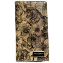 Portfel damski Peterson PTN PS1431-FDS złoty. Żółte portfele damskie Peterson, bez wzorów, z lakierowanej skóry. Za 129.99 zł.