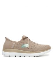 Skechers Sneakersy Summits-New Daily 150263/TPE Beżowy. Brązowe obuwie sportowe damskie Skechers, z materiału, bez zapięcia. Za 269.99 zł.