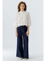 Oui Bluzka w kolorze białym rozmiar: 40. Białe bluzki damskie Oui, bez wzorów, z bawełny, bez kołnierzyka, bez ramiączek. Za 295.99 zł.