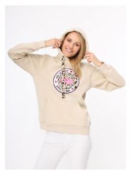 Zwillingsherz Bluza "Kelly" w kolorze jasnobrązowym rozmiar: L/XL. Brązowe bluzy damskie Zwillingsherz, l, bez wzorów, z bawełny, z kapturem. Za 184.46 zł.