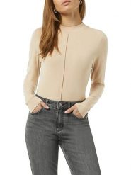 S.Oliver Sweter w kolorze beżowym rozmiar: 40. Brązowe swetry klasyczne damskie S.Oliver, s, bez kołnierzyka. Za 65.99 zł.