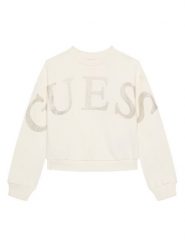 Guess Bluza J5YQ09 KAV34 Écru Regular Fit. Bluzy dziewczęce Guess, z aplikacjami, z bawełny, bez ramiączek, bez kaptura. Za 129.99 zł.