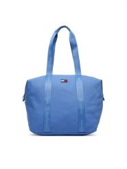Tommy Jeans Torebka Tjw Ess Daily Tote AW0AW19039 Niebieski. Niebieskie shopper bag Tommy Jeans, bez wzorów, z jeansu, bez dodatków. Za 329.99 zł.