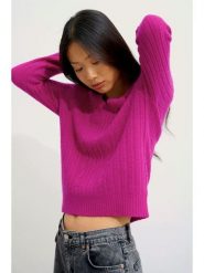 AUTHENTIC CASHMERE Kaszmirowy sweter "Indira" w kolorze fioletowym rozmiar: L. Różowe swetry klasyczne damskie AUTHENTIC CASHMERE, l, z kaszmiru, bez kołnierzyka. Za 763.28 zł.