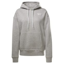 Bluza na co dzień damska REEBOK ciepła z kapturem. Szare bluzy damskie Reebok, m, bez wzorów, z kapturem. Za 160.00 zł.