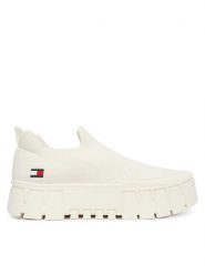 Tommy Jeans Sneakersy Tjw Chunky Knit Sneaker EN0EN03014 Biały. Białe obuwie sportowe damskie Tommy Jeans, z jeansu, bez zapięcia. Za 409.99 zł.