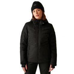 Wodoodporna Kurtka Narciarska Damska/damska Gliding. Czarne kurtki damskie Dare 2b, xl, bez wzorów, z materiału, z kapturem. Za 994.99 zł.