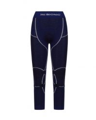 Leginsy termoaktywne damskie X-Bionic Merino Blue. Niebieskie legginsy sportowe damskie X BIONIC, l, bez wzorów, z materiału, na fitness i siłownię. Za 739.99 zł.