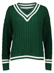 GAP Sweter w kolorze zielonym rozmiar: L. Zielone swetry klasyczne damskie GAP, l, ze splotem, bez kołnierzyka. Za 171.68 zł.