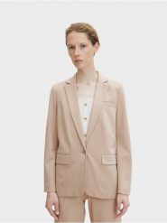 Tom Tailor Marynarka 1032858 Beżowy Regular Fit. Brązowe marynarki i żakiety damskie Tom Tailor, m, bez wzorów, z wiskozy. Za 449.99 zł.