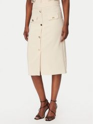 Rinascimento Spódnica ołówkowa CFC0128271003 Beżowy Slim Fit. Brązowe spódnice damskie Rinascimento, xl, bez wzorów, z syntetyku. Za 449.99 zł.