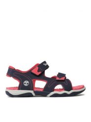Timberland Sandały Adventure Seeker 2 Strap TB0A1AAS019 Granatowy. Niebieskie sandały chłopięce Timberland, ze skóry, bez zapięcia. Za 159.99 zł.