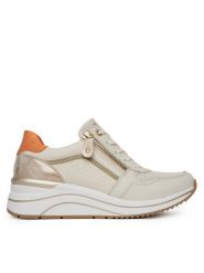 Remonte Sneakersy D0T10-80 Écru. Obuwie sportowe damskie Remonte, ze skóry, bez zapięcia. Za 257.99 zł.