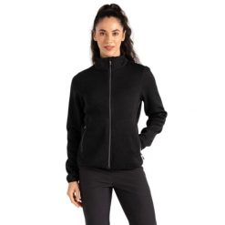 Bluza turystyczna damska Regatta Descend. Czarne bluzy damskie Regatta, bez wzorów, z polaru, bez kaptura. W wyprzedaży za 154.00 zł.