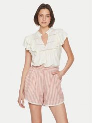Vila Bluzka Visia 14097358 Biały Regular Fit. Białe bluzki damskie Vila, bez wzorów, z wiskozy, bez kołnierzyka, bez ramiączek. Za 79.99 zł.