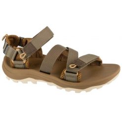 Sandały Merrell Speed Fusion Web Rmx J008138 brązowe. Brązowe sandały damskie bez wzorów, z gumy, bez obcasa, bez zapięcia. W wyprzedaży za 538.87 zł.