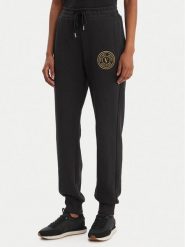 Versace Jeans Couture Spodnie dresowe 80HAAT02 CF01T Czarny Regular Fit. Czarne spodnie dresowe damskie Versace Jeans Couture, m, bez wzorów, z bawełny. Za 919.99 zł.
