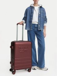 Reebok Walizka średnia CEO-RBK-WAL-009-M-RED Bordowy. Czerwone walizki Reebok, bez wzorów, z tworzywa sztucznego, średnie. Za 269.99 zł.