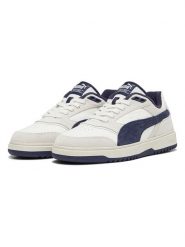 Puma Skórzane sneakersy "Doublecourt" w kolorze biało-granatowym rozmiar: 43. Białe obuwie sportowe damskie Puma, bez zapięcia. Za 235.52 zł.