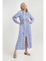 Josephine & Co Sukienka "Jacco" w kolorze niebiesko-beżowym rozmiar: 44. Niebieskie sukienki damskie Josephine & Co, bez wzorów, z tkaniny, bez ramiączek. Za 317.99 zł.