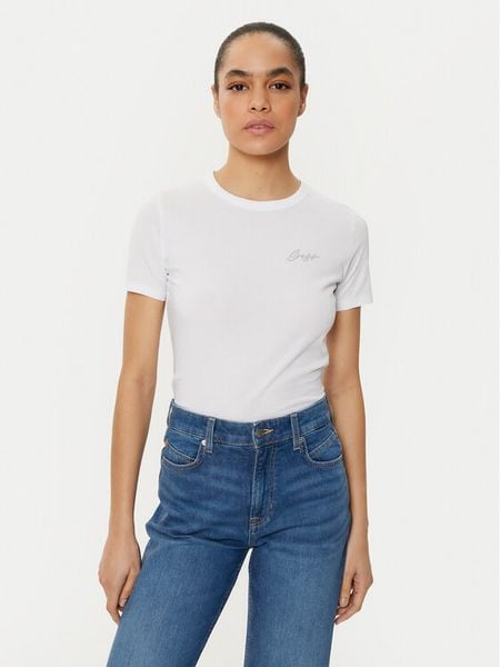 BOSS T-Shirt C_Elogo 50535322 Biały Regular Fit. Białe t-shirty damskie Boss, xl, bez wzorów, z bawełny, bez kołnierzyka. Za 119.99 zł.