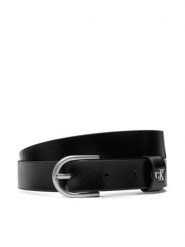 Calvin Klein Pasek Rounded Buckle Ck Loop 25Mm LV04F7107G Czarny. Czarne paski damskie Calvin Klein, bez wzorów, ze skóry. Za 209.99 zł.