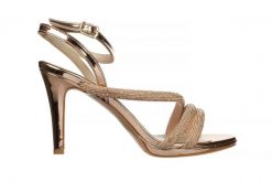 Sandały Bayla-187 587-1733 Rose 187102, Różowe złoto, Skóra ekologiczna - 37. Żółte sandały damskie Bayla, bez wzorów, z lakierowanej skóry, bez obcasa, na platformie, bez zapięcia. W wyprzedaży za 179.10 zł.