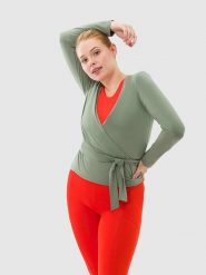 Les Lunes Koszulka sportowa "Luna Active" w kolorze zielonym rozmiar: XXS. Zielone koszulki sportowe damskie Les Lunes, xxs, bez wzorów, bez ramiączek, outdoorowe. Za 165.99 zł.