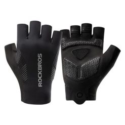 Rękawiczki rowerowe Rockbros wiosna/lato/jesień, krótkie palce. Zielone rękawiczki damskie ROCKBROS, bez wzorów. Za 69.99 zł.