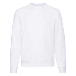 Bluza Fruit Of The Loom Classic Raglan Adult Biała. Białe bluzy damskie Fruit of the Loom, s, bez wzorów, z bawełny, bez kaptura. Za 152.99 zł.