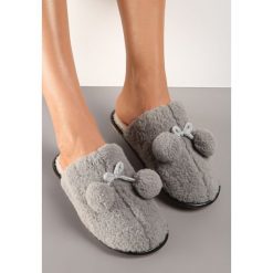 Szare Kapcie Futerkowe z Pomponami Denholm. Szare kapcie damskie Renee, z gumy. Za 34.99 zł.