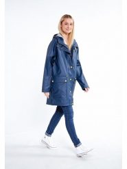 Schmuddelwedda Płaszcz przeciwdeszczowy w kolorze granatowym rozmiar: XL/XXL. Niebieskie płaszcze damskie Schmuddelwedda, s, bez wzorów, bez kaptura. Za 237.17 zł.