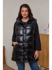 Curvy Lady Kamizelka pikowana w kolorze czarnym rozmiar: 48/50. Czarne kamizelki damskie Curvy Lady, bez wzorów, bez kaptura. Za 176.50 zł.