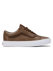 Vans Skórzane sneakersy "Old Skool" w kolorze brązowym rozmiar: 36. Brązowe obuwie sportowe damskie Vans, bez zapięcia. Za 174.84 zł.