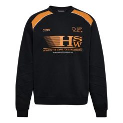 Bluza oversize Hummel Crew HSW. Czarne bluzy damskie Hummel, l, bez wzorów, z bawełny, bez kaptura. Za 266.85 zł.