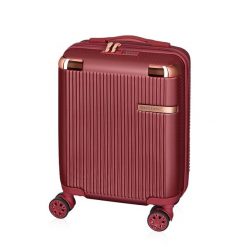 Walizka mini BETLEWSKI BWA-029 XS bordowa. Czerwone walizki Betlewski, bez wzorów, z materiału. Za 159.99 zł.