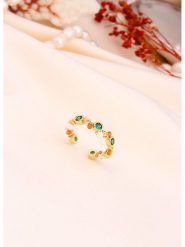 L'Atelier de Gaia Pozłacany pierścionek z perłami i cyrkoniami rozmiar: onesize. Białe pierścionki damskie L'Atelier de Gaia, z cyrkonią, pozłacane. Za 86.99 zł.