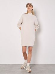 Apricot Sukienka w kolorze kremowym rozmiar: M. Brązowe sukienki damskie Apricot, bez wzorów, bez ramiączek. Za 110.04 zł.