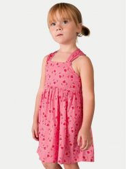 Mayoral Sukienka letnia 3944 Różowy Regular Fit. Czerwone sukienki dziewczęce Mayoral, bez wzorów, z bawełny, bez ramiączek, proste. Za 119.99 zł.