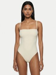 Calvin Klein Swimwear Strój kąpielowy LV00Q62709 Écru. Stroje jednoczęściowe Calvin Klein Swimwear, bez wzorów, z syntetyku. Za 449.99 zł.
