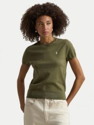 Polo Ralph Lauren T-Shirt 211971872501 Khaki Slim Fit. Brązowe t-shirty damskie Polo Ralph Lauren, m, bez wzorów, z bawełny, bez kołnierzyka. Za 769.99 zł.