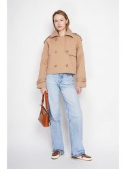 ASSUILI Kurtka przejściowa w kolorze jasnobrązowym rozmiar: 40. Brązowe kurtki damskie Assuili, bez wzorów, bez kaptura. Za 382.99 zł.