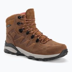 Buty trekkingowe damskie Jack Wolfskin Refugio Prime Texapore Mid. Brązowe obuwie trekkingowe damskie Jack Wolfskin, bez zapięcia. Za 559.99 zł.