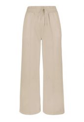 Spodnie dresowe z szeroką nogawką N-ERLA. Brązowe spodnie dresowe damskie Volcano, s, bez wzorów, z dresówki. Za 149.99 zł.