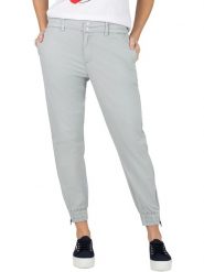 Timezone Spodnie "Amber" w kolorze jasnoszarym rozmiar: W28. Szare spodnie materiałowe damskie Timezone, bez wzorów, z materiału. Za 83.22 zł.